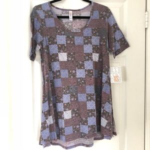 LuLaRoe Perfect T Floral Quilted Pattern XS